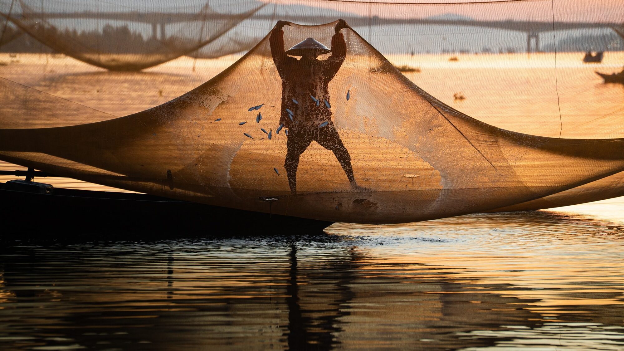 Fisherman at sunrise