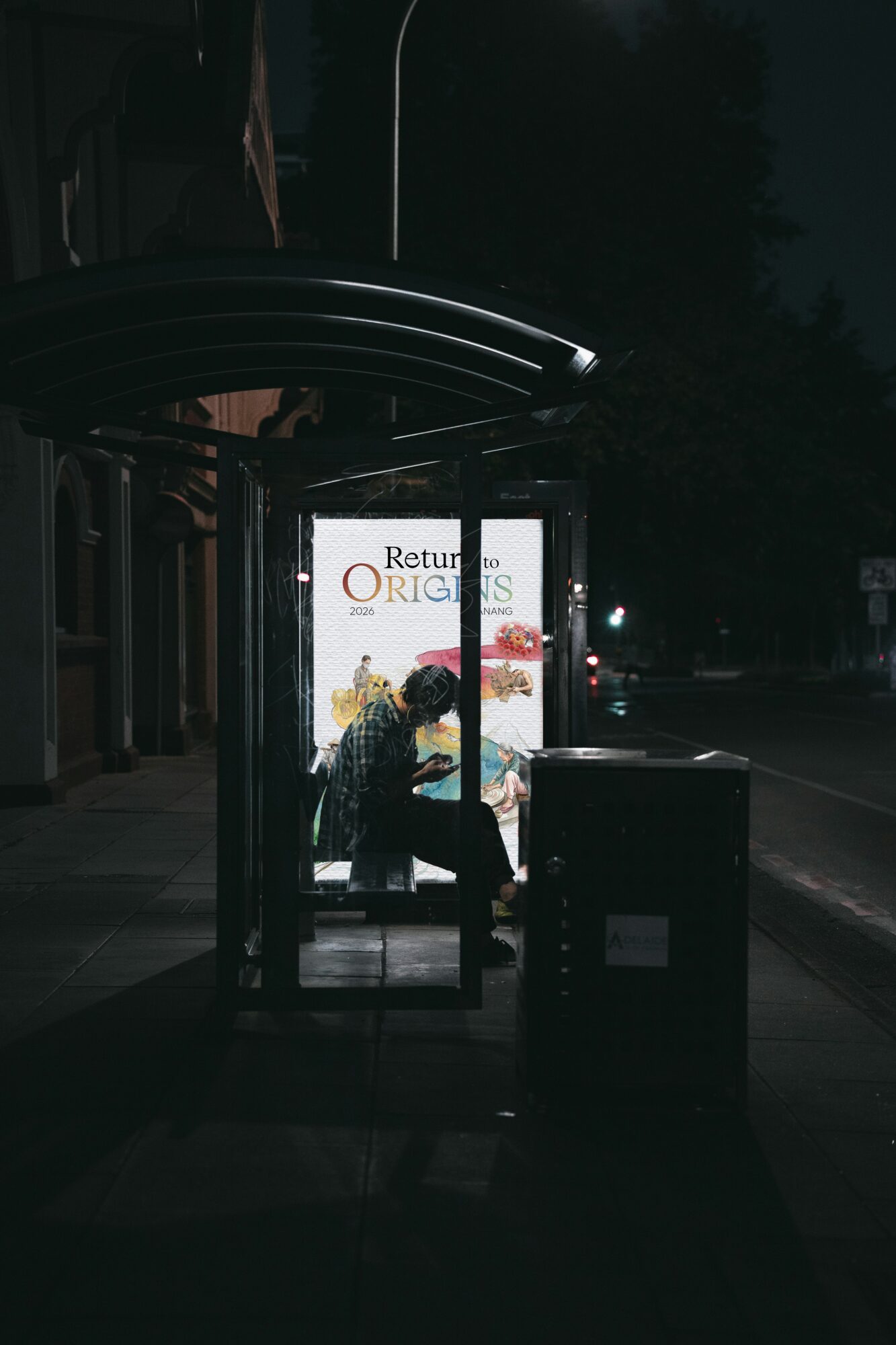 Bus stop advertising